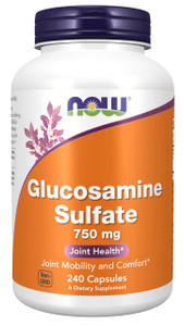 NOW Foods Supplements, Glucosamine Sulfate 750 mg, with UL Dietary Supplement Certification, 240 Veg Capsules
