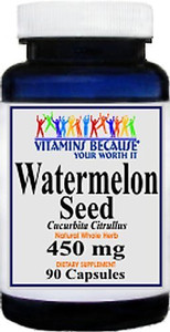 Watermelon Seed 450mg Natural Whole Herb Capsules - Immune System/Blood Enhancer,90 Capsules