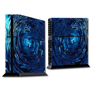 MightySkins Skin Compatible with Sony PlayStation 4 PS4 Console wrap Sticker Skins Blue Vortex