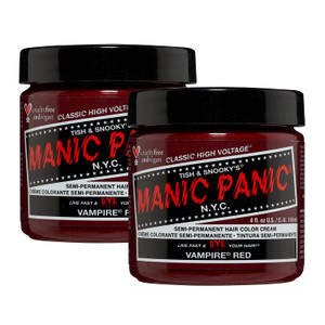 MANIC PANIC Classic Vampire Red Semi Permanent Hair Color - Deep Blood Red Hair Dye for Women & Men That Lasts 4-6 Weeks - Vegan, Ammonia & Cruelty-F