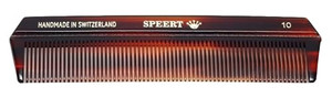 Speert #12 Handmade Narrow Tooth Comb Tortoise Havana Acetate Fine Straight Thin Detangling Parting Grooming Teasing Hair Styling Hairdresser Barber
