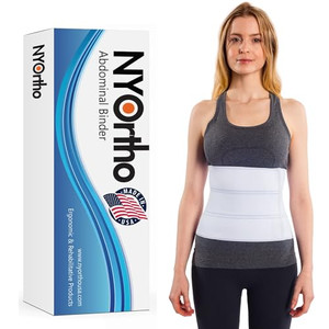 NYOrtho Post Surgery Abdominal Binder - Waist Support Belt for Men & Women - Postpartum Belly Band - Tummy Tuck Compression Garment - MADE IN USA (30