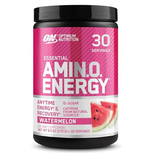 Optimum Nutrition Amino Energy - Pre Workout with Green Tea, BCAA, Amino Acids, Keto Friendly, Green Coffee Extract, Energy Powder - Watermelon, 30 S