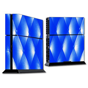 MightySkins Skin Compatible with Sony Playstation 4 PS4 Console wrap Sticker Skins Blue Upholstery