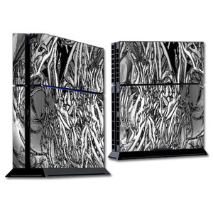 MightySkins Skin Compatible with Sony Playstation 4 PS4 Console wrap Sticker Skins Chrome Water
