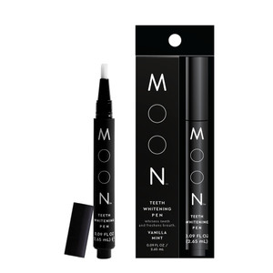 MOON Teeth Whitening Pen, Vanilla Mint, 0.09 Fl Oz, Gentle on Teeth, Whitens with Antioxidants & Essential Oils, Vegan Whitening Gel in an Easy Appli