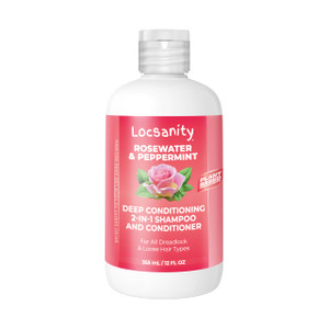 Locsanity Rosewater Peppermint 2-in-1 Shampoo and Conditioner for All Types of Dreadlocks and Hairstyles  Moisturizing, Nourishing, and Hydrating Sh