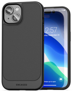 Encased Compatible with iPhone 16 Plus Case with Belt Clip Phone Holster - Compatible with MagSafe, Magnetic (Crystal Clear)