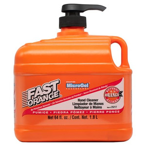 Fast Orange Permatex 25217 Pumice Lotion, Heavy Duty Hand Cleaner, Natural Citrus Scent, Waterless Cleaner For Mechanics, Strong Grease Fighter, 1/2