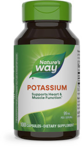 Nature's Way Potassium Complex, 99 mg per Serving, 100 Capsules, Pack of 3