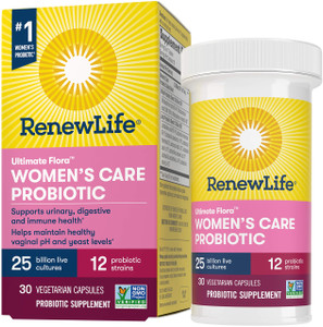 Renew Life Women?s Probiotic - Ultimate Flora Probiotic Women's Care, Shelf Stable Probiotic Supplement - 25 Billion - 30 Vegetable Capsules