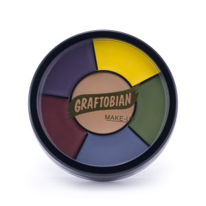 Graftobian Severe Trauma FX Bruise Makeup Wheel for Injury Special Effects, Cosplay, and Halloween - 6 Colors
