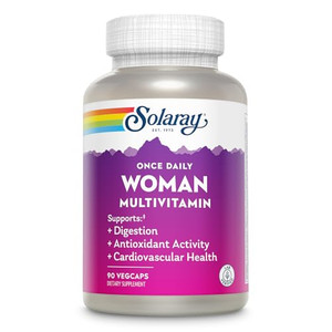 SOLARAY Once Daily Woman Multivitamin with Iron, Cellular Energy, Digestion, Red Blood Cell Support, Multivitamin for Women w/Vitamin D, Vitamin B12,