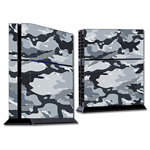MightySkins Skin Compatible with Sony PS4 Console - Gray Camouflage | Protective, Durable, and Unique Vinyl Decal wrap Cover | Easy to Apply, Remove,