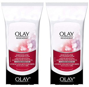 OLAY Regenerist Advanced Anti-Aging Micro-Exfoliating Cleansing Cloths 30 Each (Pack of 2)