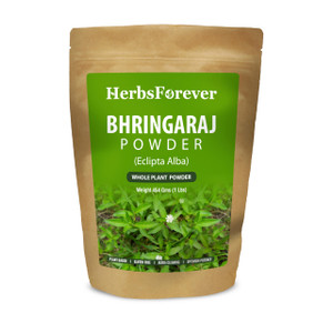 HerbsForever Bhringaraj(Eclipta Alba)-Whole Plant Powder Hair, Scalp & Liver Support Wild Harvested -Non GMO - 2X Potency| Ultra Clean| NO Sand & Mud