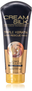 Cream Silk Triple Keratin Rescue Ultimate Repair & Shine Conditioner, 340mL, Unisex
