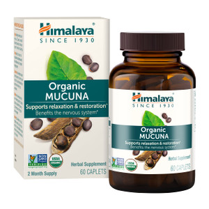 Himalaya Organic Mucuna Pruriens, 60 Day Supply - Herbal Supplement for Calming Relaxation from Tension and Promoting Brain Function - Vegan, Non-GMO