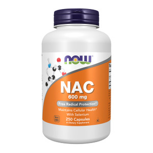 NOW Supplements, NAC (N-Acetyl Cysteine) 600 mg with Selenium, 250 Veg Capsules