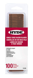 HYDE 13125 Single Edge Razor Blades, 100 Pack