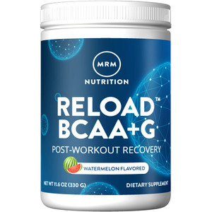 MRM Nutrition Reload BCAA+G Post-Workout Recovery | Watermelon Flavored | 9.6g Amino Acids | with CarnoSyn® | Muscle Recovery | Keto Friendly | 26 Se