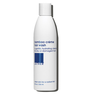 LATHER - Bamboo Crème Hair Wash, 8 fl oz - Daily Shampoo & Cleanser - Revitalize Hair - Jojoba Oil, Essential Oils, Oat Amino Acids - Sensitive Skin