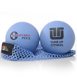 Tune Up Fitness  Therapy Ball PLUS Pair in Tote | Lacrosse Ball Upgrade - Massage Therapy Balls for Myofascial Release | Neck, Lower Back Pain, Scia