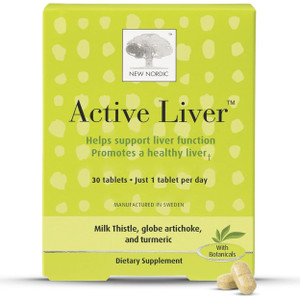 NEW NORDIC Active Liver 30-Day Supply, Daily Liver Supplement, Milk Thistle, Artichoke & Turmeric, 30 Tablets (Pack of 1)