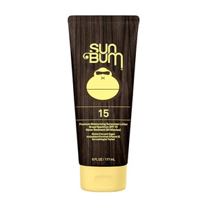Sun Bum Original Moisturizing Sunscreen Lotion, SPF 15, 6 oz. Tube, 1 Count, Broad Spectrum UVA/UVB Protection, Paraben Free, Gluten Free, Vegan