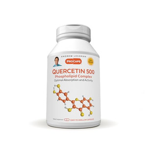 ANDREW LESSMAN Quercetin 500mg - 30 Capsules - 500 mg Unique Quercetin Phospholipid Complex, Highly Absorbable Formula to Support Healthy Heart, Circ