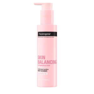 Neutrogena Skin Balancing Milky Cleanser with 2% Polyhydroxy Acid (PHA), Soothing & Moisturizing Face Wash for Dry & Sensitive Skin, Paraben-Free, So