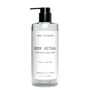 Muse Bath Apothecary Body Ritual Hydrating Body Wash - Aloe Tea Tree Body Wash for Women & Men - Essential Oil Infused Aromatherapy Body Wash Women -