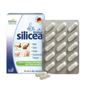 Hübner Original Silicea Gel One a Day Capsules for Hair, Skin, Nails, and Connective Tissue, Pure Colloidal Silica Gel Formula, No Additives or Prese