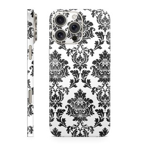 Glossy Glitter Phone Skin Compatible with Apple iPhone 16 Pro Max - Vintage Damask - Premium 3M Vinyl Protective Wrap Decal Cover - Easy to Apply | C