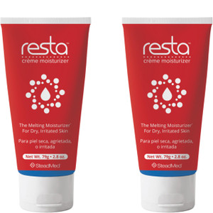 Resta Creme Moisturizer  Intensive Hydration for Dry & Sensitive Skin, Unscented, 2.8 oz (Pack of 2)