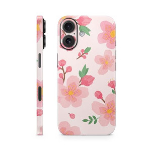 Glossy Glitter Phone Skin Compatible with Apple iPhone 16 - Lilies in Bloom - Premium 3M Vinyl Protective Wrap Decal Cover - Easy to Apply | Crafted