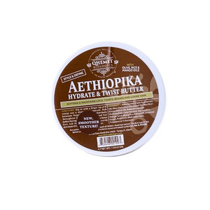Qhemet Biologics Aethiopika Hydrate & Twist Butter - Frizz-Free Styling Butter Adds Flexible Definition to High & Low Porosity Hair - Smooth Edges, S