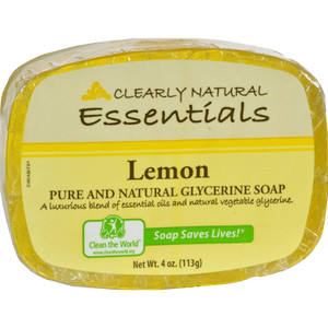 Clearly Natural Lemon Glycerine Bar Soap, 4 Ounce - 6 per case.