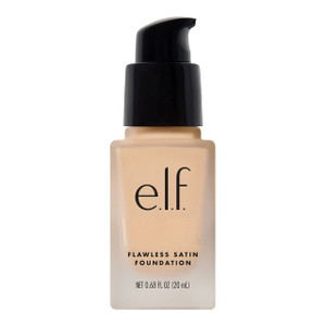 e.l.f. Flawless Satin Foundation, Lightweight & Medium Coverage, Semi-Matte Finish, Vegan & Cruelty-Free, Light Ivory, 0.68 Fl Oz (20mL)