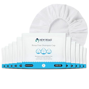 New Road Health Supply - Rinse Free Shampoo Cap, Shampoo and Condition Without Water, Shower Cap for Women and Men, PH Balanced and Hypoallergenic, f