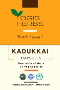 YOGIS HERBS Kadukkai Capsules (Terminalia Chebula/Haritaki) 90 Veg Capsules
