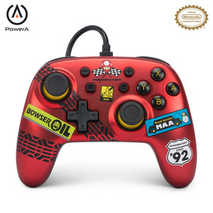 PowerA Nano Wired Controller for Nintendo Switch - Mario Kart: Racer Red, Nintendo Switch - OLED Model, Gamepad, game controller, Compact, Smaller, P