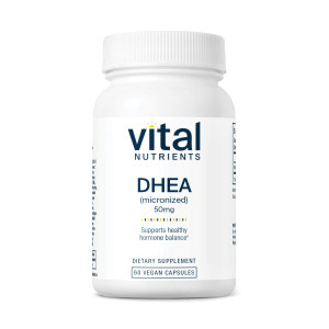 Vital Nutrients DHEA 50mg - Vegan Micronized DHEA Supplement for Women & Men- Supports Hormone Balance - Supports Healthy Metabolism of Sugar & Miner