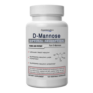 Superior Labs D-Mannose 500 mg, Pure Non-GMO Optimal Absorption Prebiotic, Urinary Tract, Bladder & Kidney UTI Support, Digestive & Liver Health Aid,