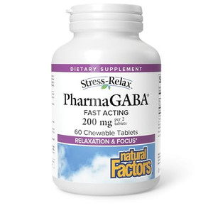 Natural Factors Pharma GABA - Dietary Supplement Supports Calm Sleep & Sleep Quality - Natural, Fast-Working Supplement Aids Focus & Brain Health - 6