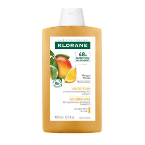 Klorane Nourishing Shampoo with Mango Butter, Moisturize and Hydrate Dry Hair, Paraben, Silicone, SLS Free, 13.5 Fl Oz
