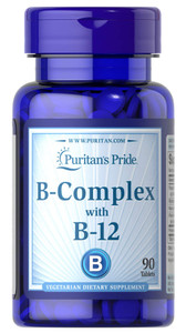 Puritan's Pride Vitamin B-Complex and Vitamin B-12-90 Tablets