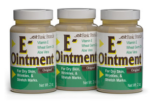 Basic Organics - Basic Brands - Vitamin E Ointment - 2 oz - Moisture Enhancing - Can Help Reduce Appearance of Scars, Stretch Marks, Fine Lines & Wri