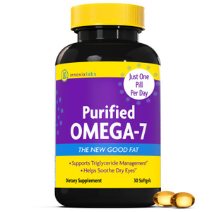 InnovixLabs Purified Omega 7 Supplement - 210 mg Omega-7 Palmitoleic Acid, Fish Oil for Metabolism & Triglyceride Support, Essential Fatty Acids, IFO