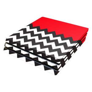 MightySkins Skin Compatible with Sony PS4 Pro Console - Red Chevron | Protective, Durable, and Unique Vinyl Decal wrap Cover | Easy to Apply, Remove,
